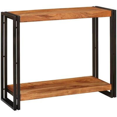 vidaXL Konsolentisch mit Regal Braun 90 x 33 x 75 cm Massivholz Akazie - Braun vidaXL Konsolentisch mit Regal Braun 90 x 33 x 75 cm Massivholz Akazie - Braun