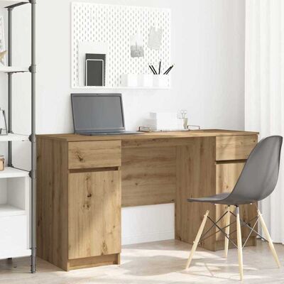 vidaXL Schreibtisch Artisan-Eiche 140 x 49 x 76 cm Holzwerkstoff - Braun vidaXL Schreibtisch Artisan-Eiche 140 x 49 x 76 cm Holzwerkstoff - Braun