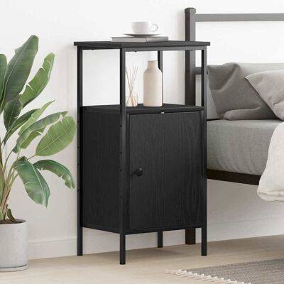 vidaXL Nachttisch Schwarz Eichen-Optik 41 x 31 x 80 cm Holzwerkstoff - Schwarz vidaXL Nachttisch Schwarz Eichen-Optik 41 x 31 x 80 cm Holzwerkstoff - Schwarz