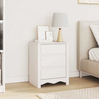 vidaXL Couchtisch Drammen Weiß 45 x 35 x 56 cm Massives Kiefernholz - Weiß vidaXL Couchtisch Drammen Weiß 45 x 35 x 56 cm Massives Kiefernholz - Weiß