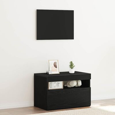 vidaXL Nachttisch Schwarz Eichen-Optik 60 x 35 x 40 cm Holzwerkstoff - Schwarz vidaXL Nachttisch Schwarz Eichen-Optik 60 x 35 x 40 cm Holzwerkstoff - Schwarz