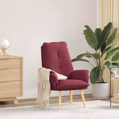 vidaXL Sessel Weinrot 69 x 74 x 93 cm Stoff und Sperrholz - Rot vidaXL Sessel Weinrot 69 x 74 x 93 cm Stoff und Sperrholz - Rot