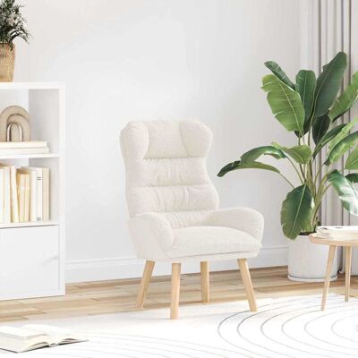vidaXL Sessel Creme 69 x 74 x 93 cm Sherpa-Stoff - Creme vidaXL Sessel Creme 69 x 74 x 93 cm Sherpa-Stoff - Creme