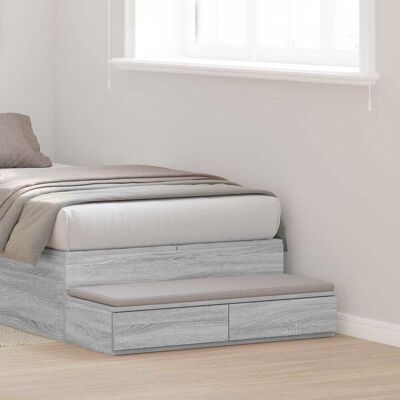 Vidaxl Bett mit Schubladen - Modernes Design, Zwei geräumige Schubladen, Robustes Holz, Hitze- und fleckenbeständig, Matte Oberfläche Vidaxl Bett mit Schubladen - Modernes Design, Zwei geräumige Schubladen, Robustes Holz, Hitze- und fleckenbeständig, Matte Oberfläche