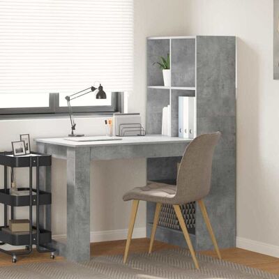 vidaXL Schreibtisch Beton Grau 122 x 67 x 145 cm Holzwerkstoff - Grau vidaXL Schreibtisch Beton Grau 122 x 67 x 145 cm Holzwerkstoff - Grau