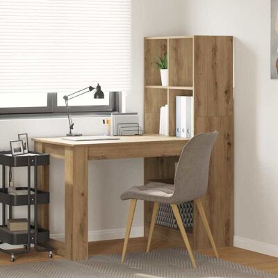 vidaXL Schreibtisch Artisan-Eiche 122 x 67 x 145 cm Holzwerkstoff - Braun vidaXL Schreibtisch Artisan-Eiche 122 x 67 x 145 cm Holzwerkstoff - Braun