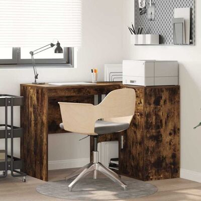 vidaXL Eck-Schreibtisch Geräucherte Eiche 102 x 88 x 75 cm - Braun vidaXL Eck-Schreibtisch Geräucherte Eiche 102 x 88 x 75 cm - Braun