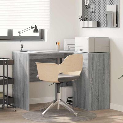 vidaXL Eck-Schreibtisch mit Schubladen Graues Sonoma 102 x 88 x 75 cm - Grau vidaXL Eck-Schreibtisch mit Schubladen Graues Sonoma 102 x 88 x 75 cm - Grau