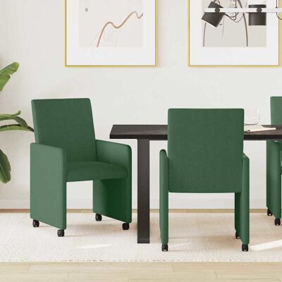 vidaXL Esszimmerstühle mit Rollen 2 pcs Grau-Grün 57 x 66 x 94 cm - Grün vidaXL Esszimmerstühle mit Rollen 2 pcs Grau-Grün 57 x 66 x 94 cm - Grün