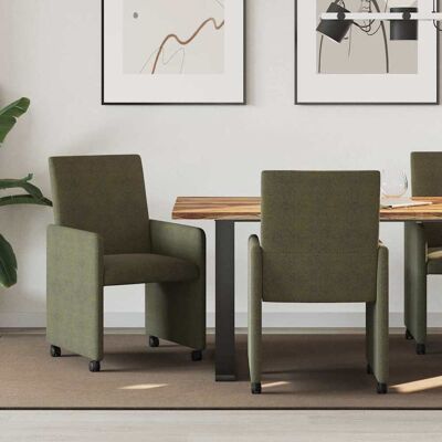 vidaXL Esszimmerstühle mit Rollen 2 pcs Armeegrün 57 x 66 x 94 cm - Grün vidaXL Esszimmerstühle mit Rollen 2 pcs Armeegrün 57 x 66 x 94 cm - Grün