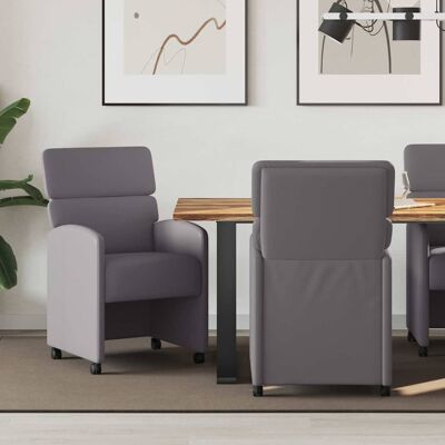 vidaXL Esszimmerstühle mit Rollen 2 pcs Grau 58 x 65 x 98 cm - Grau vidaXL Esszimmerstühle mit Rollen 2 pcs Grau 58 x 65 x 98 cm - Grau