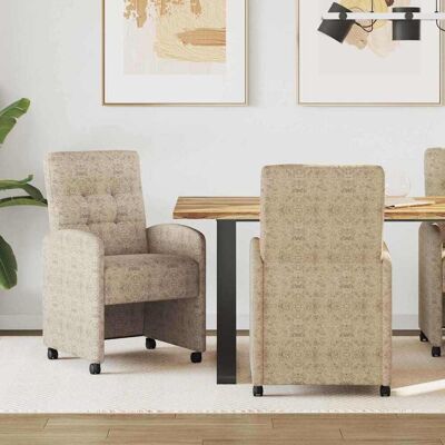 vidaXL Esszimmerstühle mit Rollen 2 pcs Hellgrau 58 x 67 x 97 cm - Hellgrau vidaXL Esszimmerstühle mit Rollen 2 pcs Hellgrau 58 x 67 x 97 cm - Hellgrau