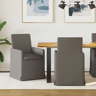 vidaXL Esszimmerstühle 2 pcs Hellgrau 57 x 67 x 95 cm Leinen - Hellgrau vidaXL Esszimmerstühle 2 pcs Hellgrau 57 x 67 x 95 cm Leinen - Hellgrau