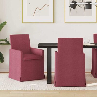 vidaXL Esszimmerstühle 2 pcs Weinrot 57 x 67 x 95 cm Stoff - Rot vidaXL Esszimmerstühle 2 pcs Weinrot 57 x 67 x 95 cm Stoff - Rot