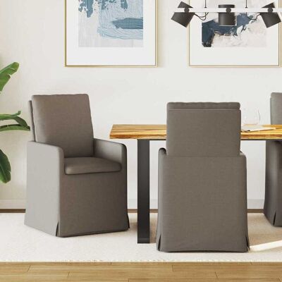 vidaXL Esszimmerstühle 2 pcs Hellgrau 57 x 67 x 98 cm Leinen - Grün vidaXL Esszimmerstühle 2 pcs Hellgrau 57 x 67 x 98 cm Leinen - Grün