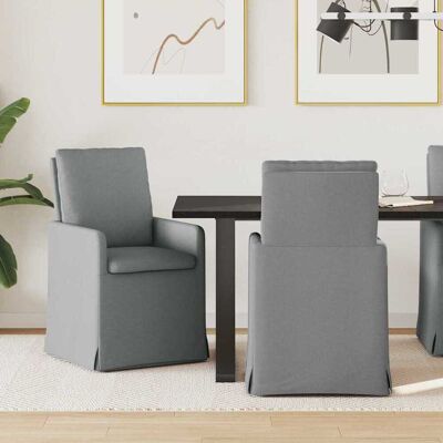 vidaXL Esszimmerstühle 2 pcs Hellgrau 57 x 67 x 98 cm Stoff - Grün vidaXL Esszimmerstühle 2 pcs Hellgrau 57 x 67 x 98 cm Stoff - Grün