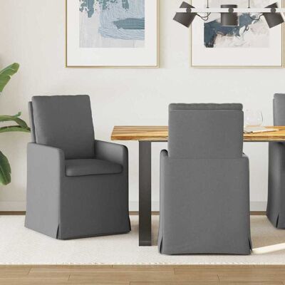 vidaXL Esszimmerstühle 2 pcs Dunkelgrau 57 x 67 x 98 cm Stoff - Grau vidaXL Esszimmerstühle 2 pcs Dunkelgrau 57 x 67 x 98 cm Stoff - Grau