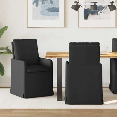 vidaXL Esszimmerstühle 2 pcs Schwarz 57 x 67 x 98 cm Stoff - Schwarz vidaXL Esszimmerstühle 2 pcs Schwarz 57 x 67 x 98 cm Stoff - Schwarz