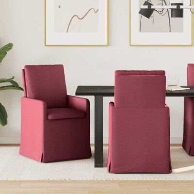 vidaXL Esszimmerstühle 2 pcs Weinrot 57 x 67 x 98 cm Stoff - Rot vidaXL Esszimmerstühle 2 pcs Weinrot 57 x 67 x 98 cm Stoff - Rot