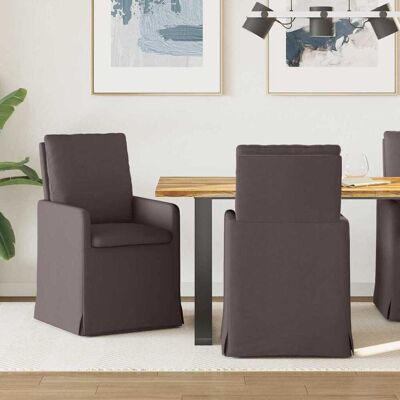vidaXL Esszimmerstühle 2 pcs Dunkelbraun 57 x 67 x 98 cm Stoff - Braun vidaXL Esszimmerstühle 2 pcs Dunkelbraun 57 x 67 x 98 cm Stoff - Braun