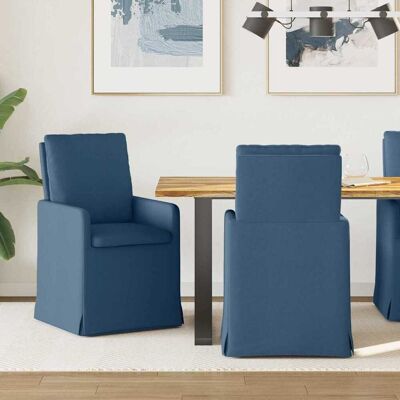 vidaXL Esszimmerstühle 2 pcs Blau 57 x 67 x 98 cm Stoff - Blau vidaXL Esszimmerstühle 2 pcs Blau 57 x 67 x 98 cm Stoff - Blau