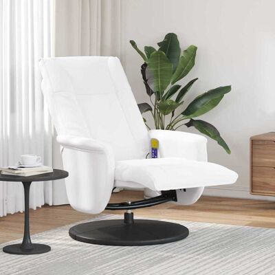 vidaXL Schwenkbarer Massagesessel Weiß 71 x 90 x 105 cm Kunstleder - Weiß vidaXL Schwenkbarer Massagesessel Weiß 71 x 90 x 105 cm Kunstleder - Weiß