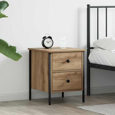 vidaXL Nachttisch mit Schubladen Eiche handwerklich 40 x 42 x 50 cm - Braun vidaXL Nachttisch mit Schubladen Eiche handwerklich 40 x 42 x 50 cm - Braun
