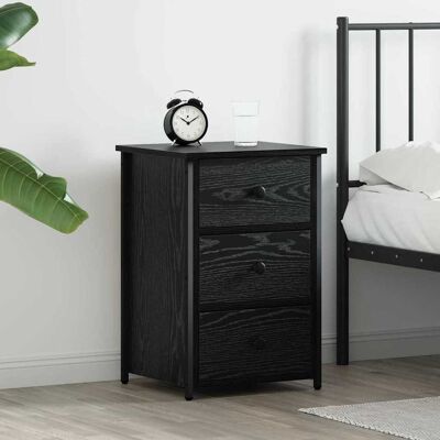 vidaXL Nachttisch mit Schubladen Schwarz Eichen-Optik 40 x 36 x 60 cm - Schwarz vidaXL Nachttisch mit Schubladen Schwarz Eichen-Optik 40 x 36 x 60 cm - Schwarz