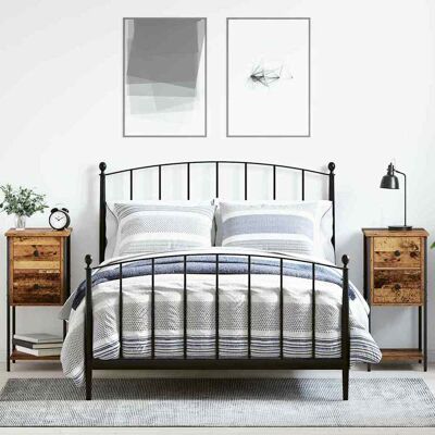 vidaXL Nachttisch 2 pcs Altholz 32 x 42 x 70 cm Holzwerkstoff - Braun vidaXL Nachttisch 2 pcs Altholz 32 x 42 x 70 cm Holzwerkstoff - Braun