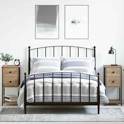 vidaXL Nachttisch 2 pcs Eiche handwerklich 32 x 42 x 70 cm - Braun vidaXL Nachttisch 2 pcs Eiche handwerklich 32 x 42 x 70 cm - Braun