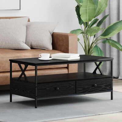 vidaXL Couchtisch Schwarze Eiche 100 x 51 x 45 cm Holzwerkstoff - Schwarz vidaXL Couchtisch Schwarze Eiche 100 x 51 x 45 cm Holzwerkstoff - Schwarz