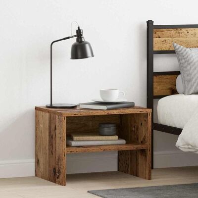 vidaXL Nachttisch 2 pcs Altholz 40 x 40 x 30 cm Holzwerkstoff - Braun vidaXL Nachttisch 2 pcs Altholz 40 x 40 x 30 cm Holzwerkstoff - Braun