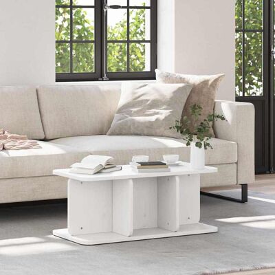 vidaXL Couchtisch Weiß 80 x 39,5 x 33,5 cm Massivholz Kiefer - Weiß vidaXL Couchtisch Weiß 80 x 39,5 x 33,5 cm Massivholz Kiefer - Weiß