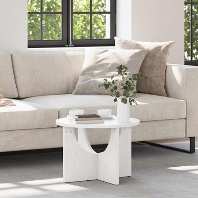 vidaXL Couchtisch Weiß 50 x 50 x 35 cm Massivholz Kiefer - Weiß vidaXL Couchtisch Weiß 50 x 50 x 35 cm Massivholz Kiefer - Weiß