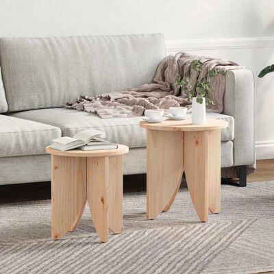 vidaXL Couchtisch 2 pcs Natur - Beige vidaXL Couchtisch 2 pcs Natur - Beige