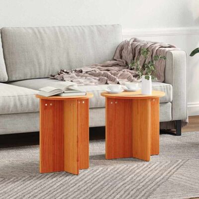 vidaXL Couchtisch 2 pcs Wachsbraun - Beige vidaXL Couchtisch 2 pcs Wachsbraun - Beige