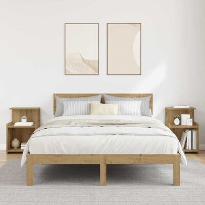 vidaXL Nachttisch 2 pcs Artisan-Eiche 40 x 35 x 60 cm Holzwerkstoff - Braun vidaXL Nachttisch 2 pcs Artisan-Eiche 40 x 35 x 60 cm Holzwerkstoff - Braun