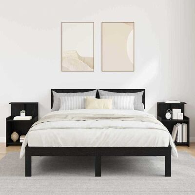 vidaXL Nachttisch 2 pcs Schwarz Eichen-Optik 40 x 35 x 60 cm - Schwarz vidaXL Nachttisch 2 pcs Schwarz Eichen-Optik 40 x 35 x 60 cm - Schwarz