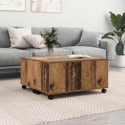 vidaXL Couchtisch mit Schubladen Altholz 75 x 75 x 38 cm Holzwerkstoff - Braun vidaXL Couchtisch mit Schubladen Altholz 75 x 75 x 38 cm Holzwerkstoff - Braun