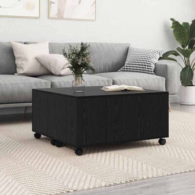 vidaXL Couchtisch Schwarz Eichen-Optik 75 x 75 x 38 cm Holzwerkstoff - Schwarz vidaXL Couchtisch Schwarz Eichen-Optik 75 x 75 x 38 cm Holzwerkstoff - Schwarz