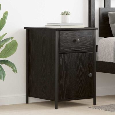 vidaXL Nachttisch Schwarz Eichen-Optik 40 x 42 x 60 cm Holzwerkstoff - Schwarz vidaXL Nachttisch Schwarz Eichen-Optik 40 x 42 x 60 cm Holzwerkstoff - Schwarz