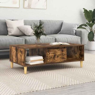 vidaXL Couchtisch Geräucherte Eiche 102 x 55 x 35 cm Holzwerkstoff - Braun vidaXL Couchtisch Geräucherte Eiche 102 x 55 x 35 cm Holzwerkstoff - Braun