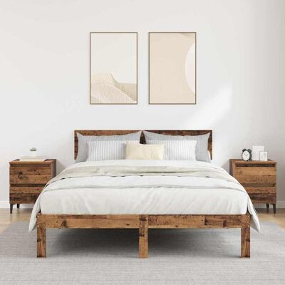 vidaXL Nachttisch 2 pcs Altholz 40 x 35 x 50 cm Holzwerkstoff - Braun vidaXL Nachttisch 2 pcs Altholz 40 x 35 x 50 cm Holzwerkstoff - Braun