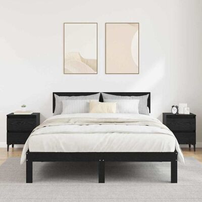 vidaXL Nachttisch 2 pcs Schwarz Eichen-Optik 40 x 35 x 50 cm - Schwarz vidaXL Nachttisch 2 pcs Schwarz Eichen-Optik 40 x 35 x 50 cm - Schwarz