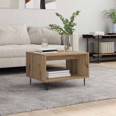 vidaXL Couchtisch Artisan-Eiche 60 x 50 x 40 cm Holzwerkstoff - Beige vidaXL Couchtisch Artisan-Eiche 60 x 50 x 40 cm Holzwerkstoff - Beige