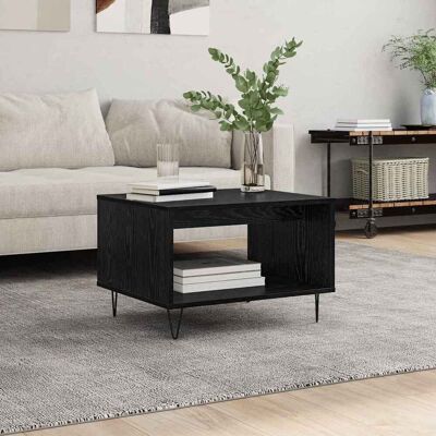 vidaXL Couchtisch Schwarz Eichen-Optik 60 x 50 x 40 cm Holzwerkstoff - Schwarz vidaXL Couchtisch Schwarz Eichen-Optik 60 x 50 x 40 cm Holzwerkstoff - Schwarz