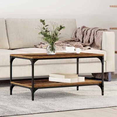 vidaXL Couchtisch Altholz 80 x 50 x 40 cm Holzwerkstoff - Braun vidaXL Couchtisch Altholz 80 x 50 x 40 cm Holzwerkstoff - Braun
