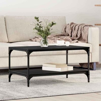 vidaXL Couchtisch Schwarz Eichen-Optik 82 x 50 x 40 cm Holzwerkstoff - Schwarz vidaXL Couchtisch Schwarz Eichen-Optik 82 x 50 x 40 cm Holzwerkstoff - Schwarz