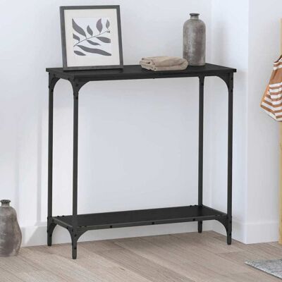 vidaXL Konsolentisch mit Regal Schwarz Eichen-Optik 75 x 30.5 x 75 cm - Schwarz vidaXL Konsolentisch mit Regal Schwarz Eichen-Optik 75 x 30.5 x 75 cm - Schwarz