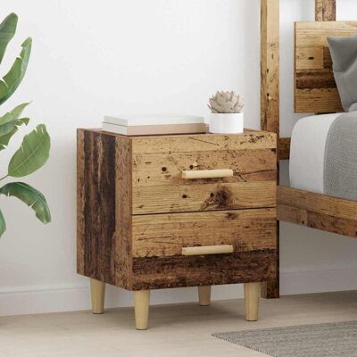 vidaXL Bettschrank Altholz 40 x 35 x 47,5 cm Holzwerkstoff - Braun vidaXL Bettschrank Altholz 40 x 35 x 47,5 cm Holzwerkstoff - Braun